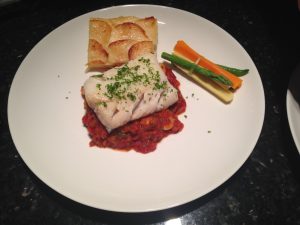 Pan Fried Cod Fillet on Tomato Ragout