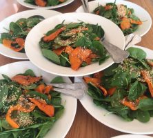 Roasted Butternut Squash & Spinach Salad